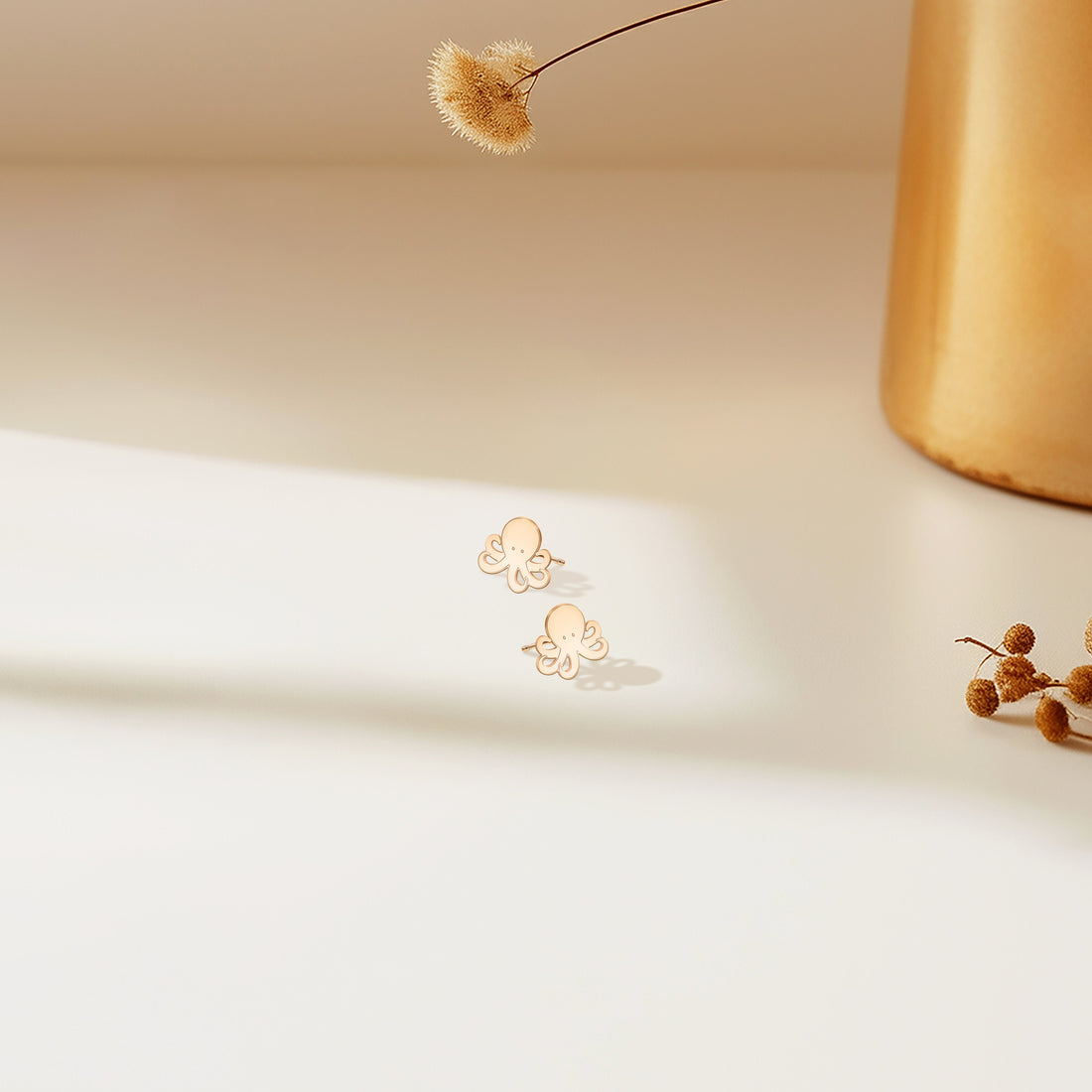 Charming Octopus Stud Earrings