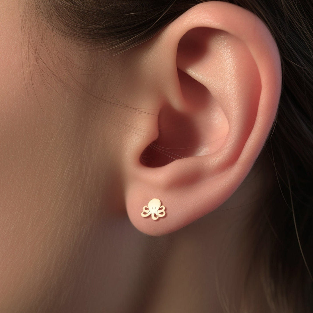 Charming Octopus Stud Earrings