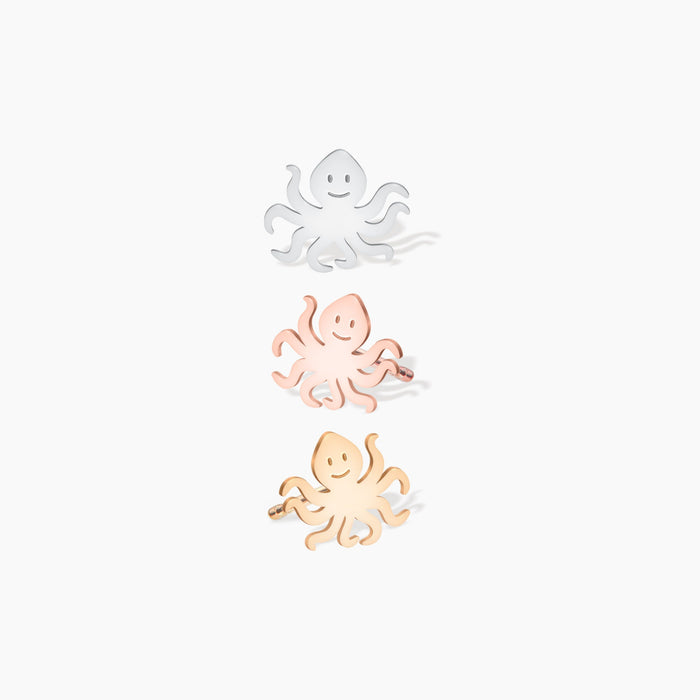 Smiling Octopus Earrings
