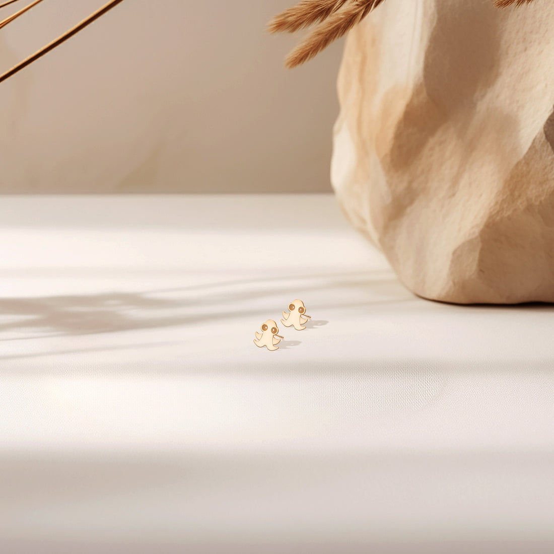 Gold Octopus Stud Earrings