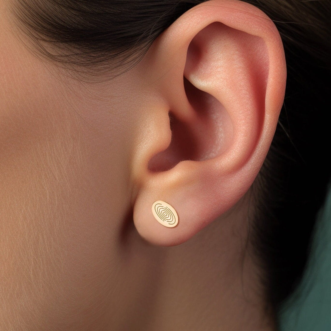 Galaxy Spiral Stud Earrings