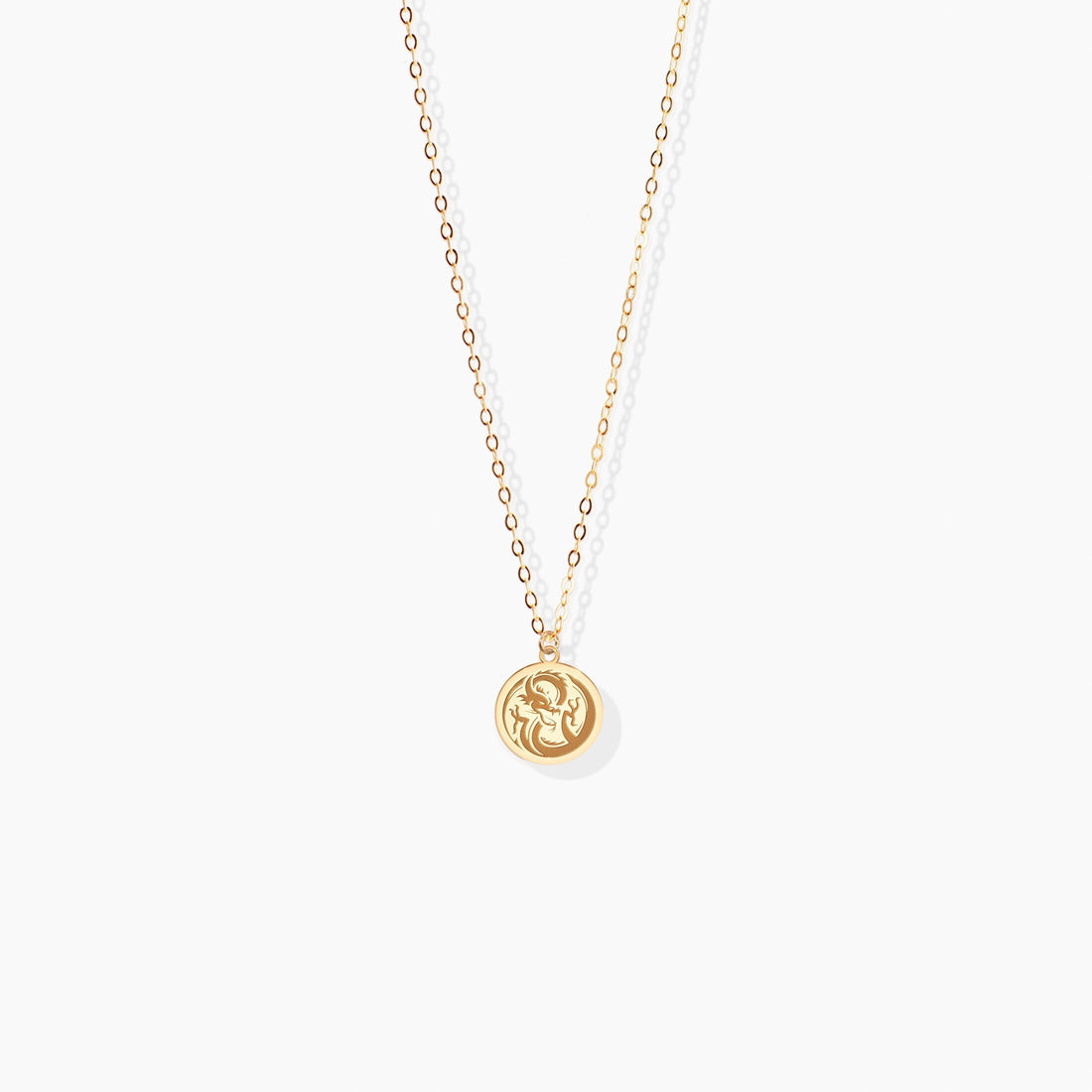 Dragon Disc Pendant Necklace