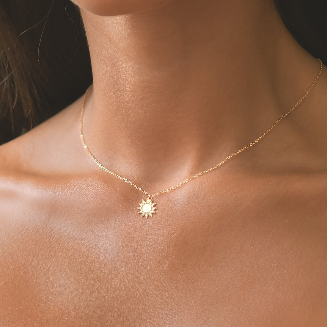 Sunflower Charm Necklace