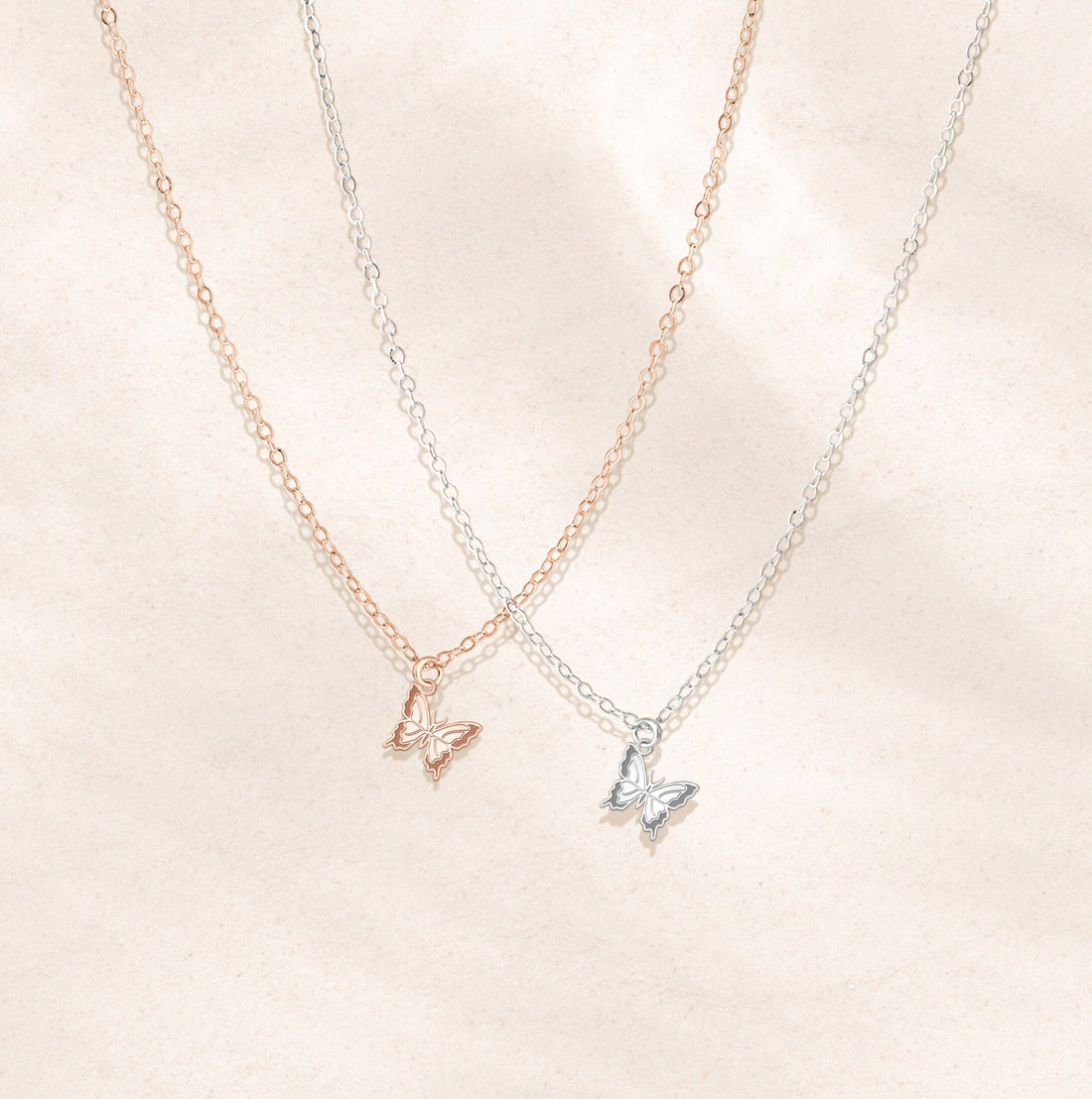 Gold Butterfly Pendant Necklace