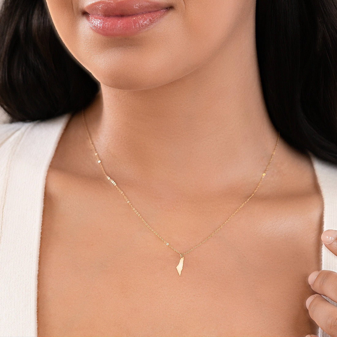 Palestine Map Pendant Necklace