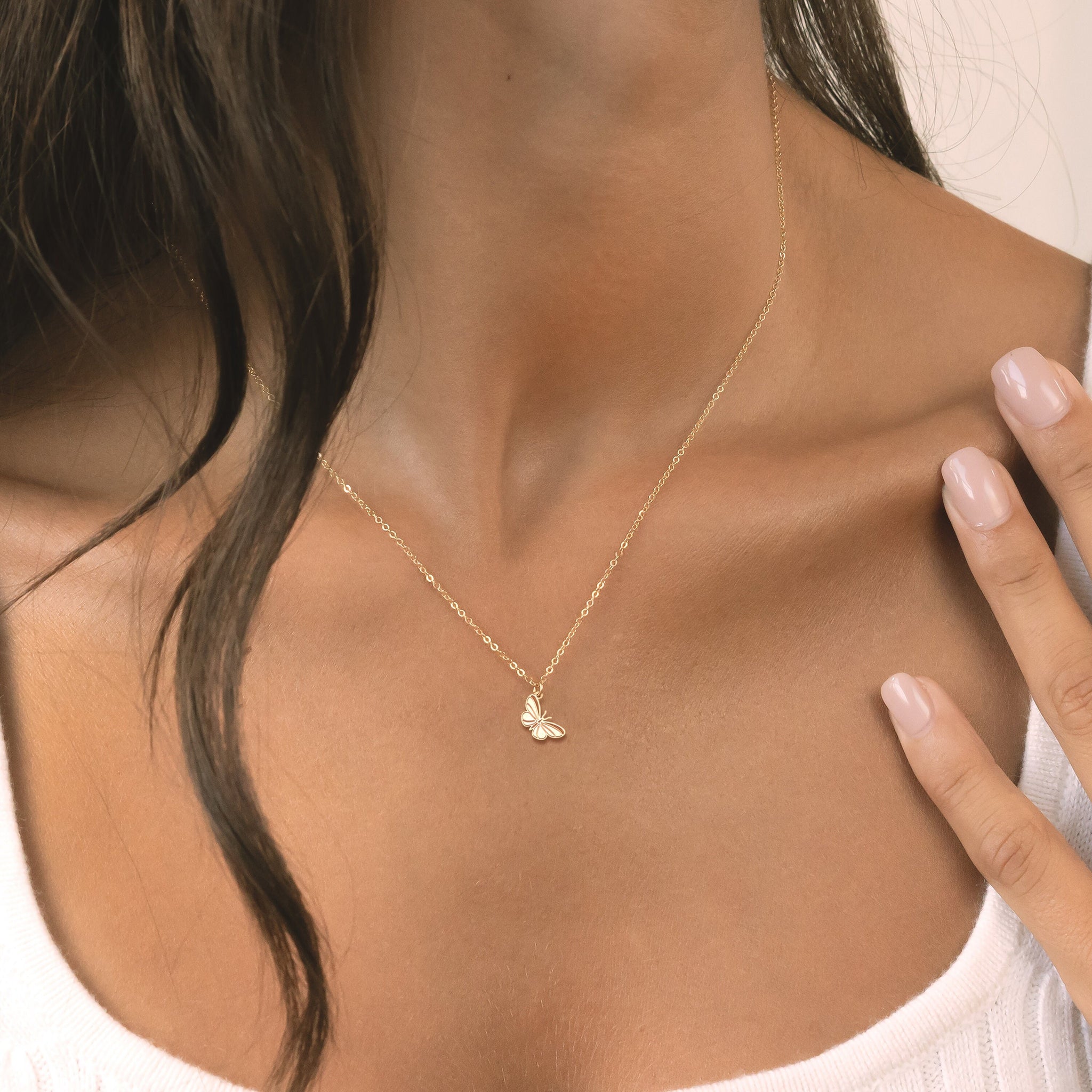 Tiny Butterfly Necklace