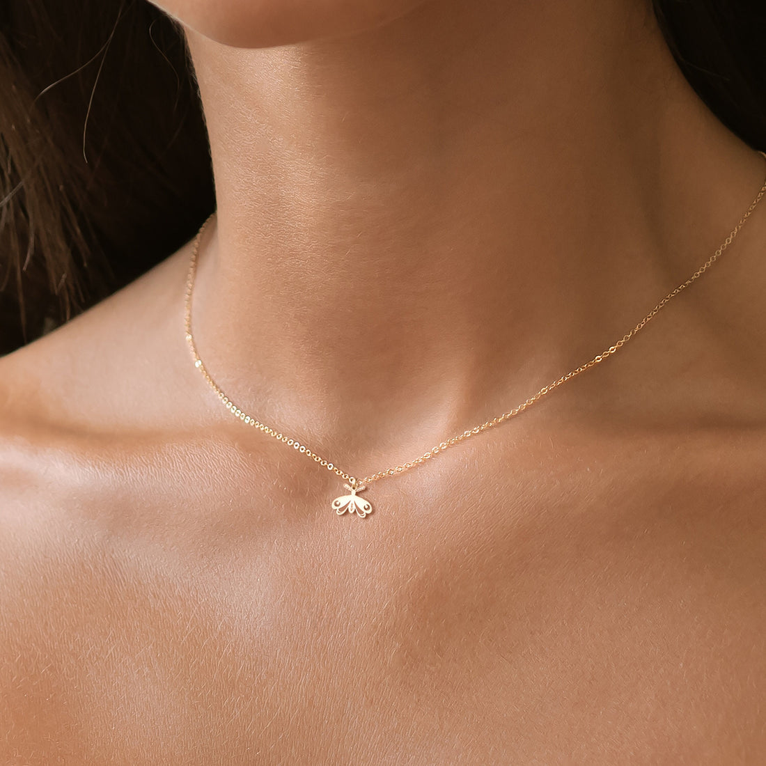 Moth Pendant Necklace