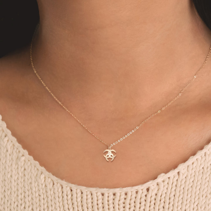 Dainty Three Moon Necklace