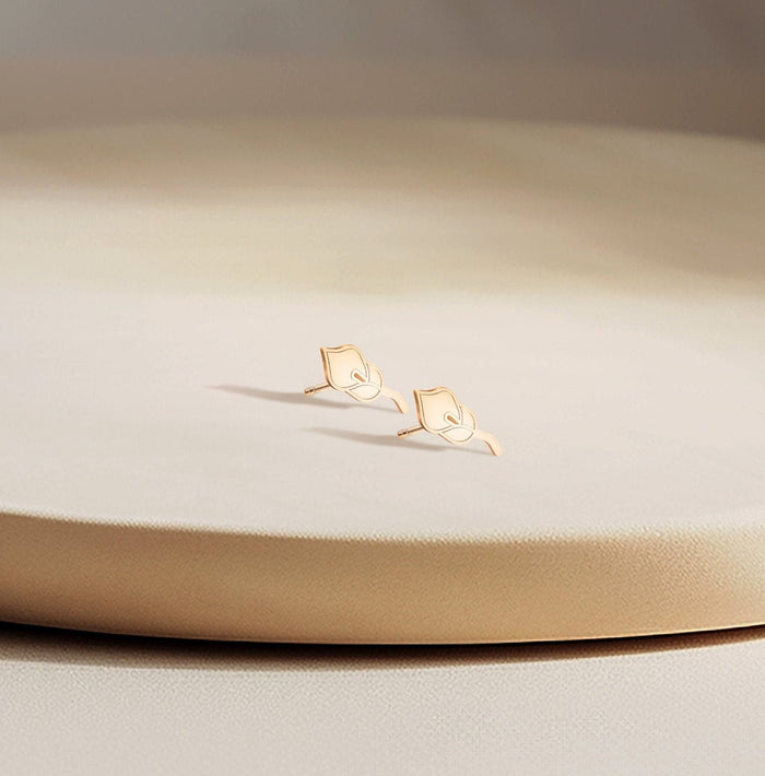Orchid Flower Earrings Dainty