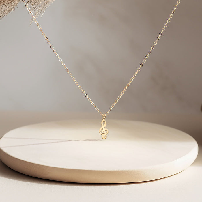 Music Note Pendant Necklace