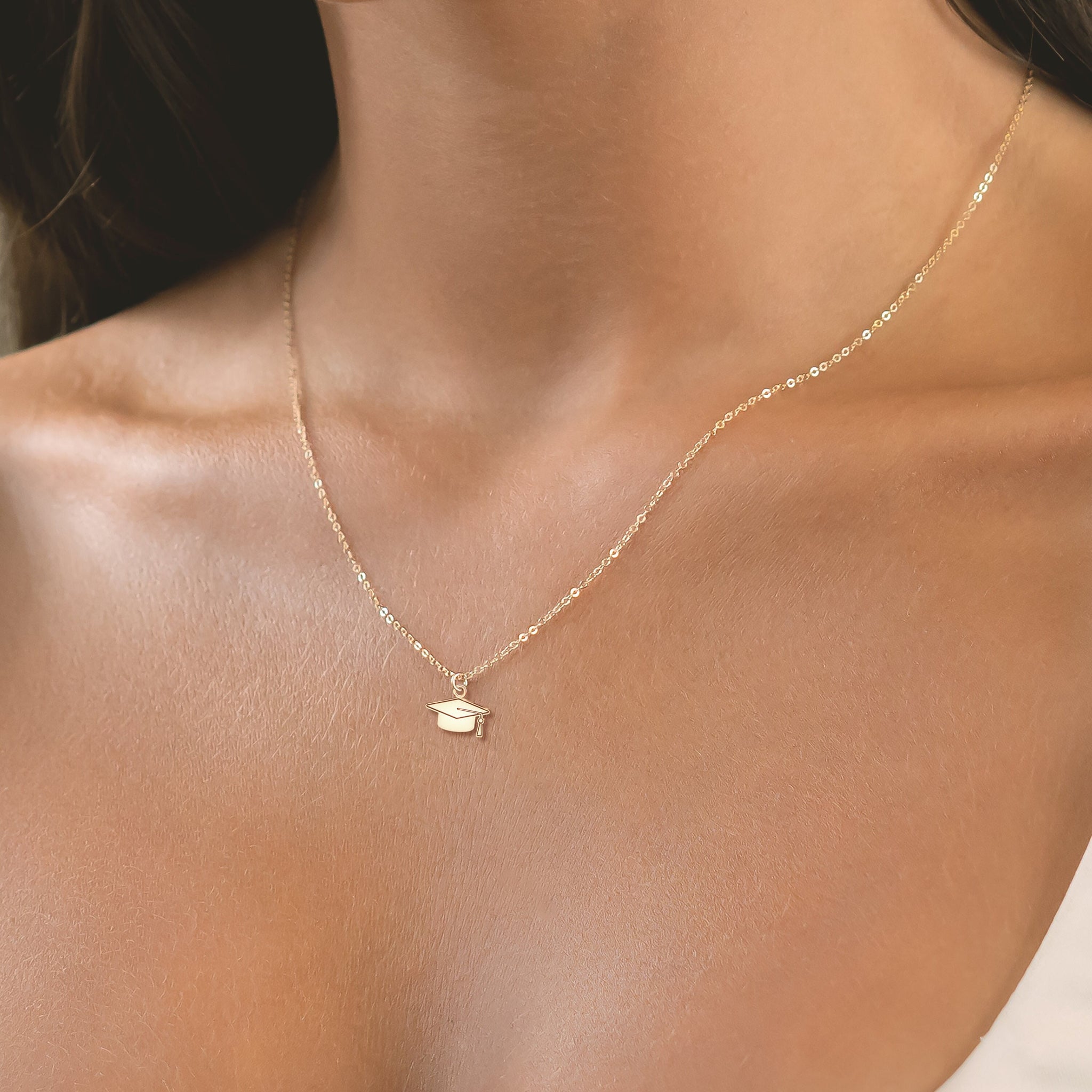 Graduation Cap Charm Necklace