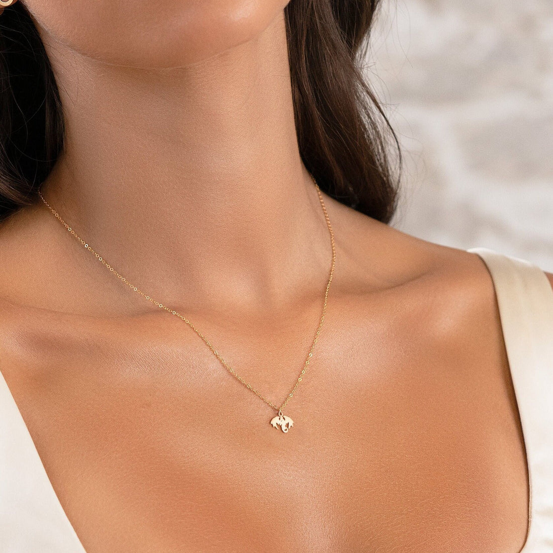 Dragon Jewelry Gold Dragon Pendant Necklace