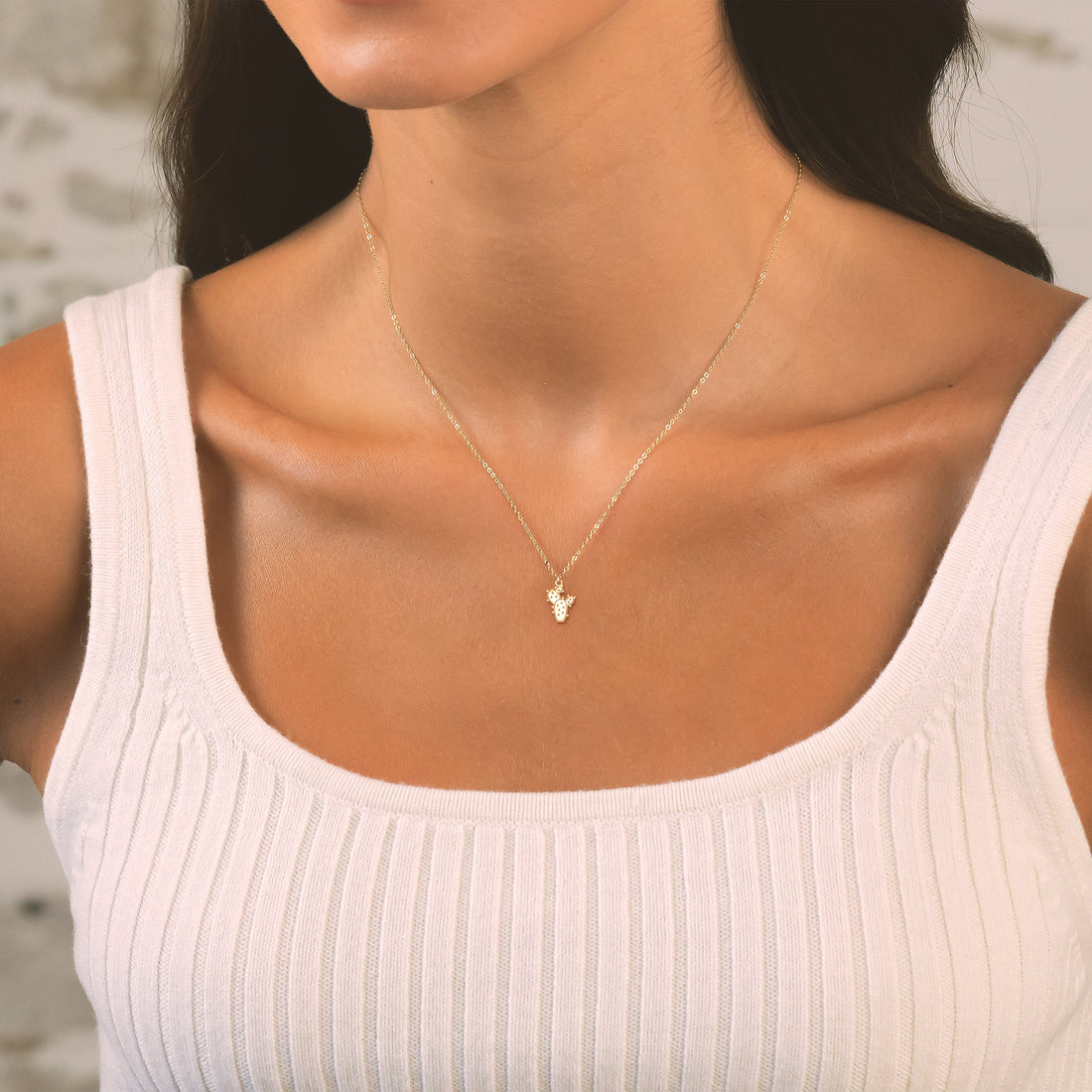 Cactus Pendant Necklace