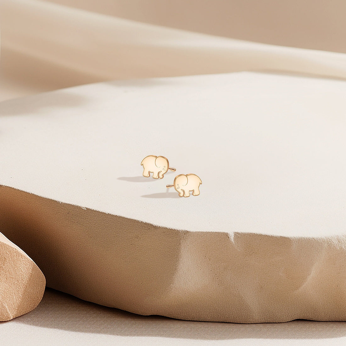 Elephant Earrings Dainty
