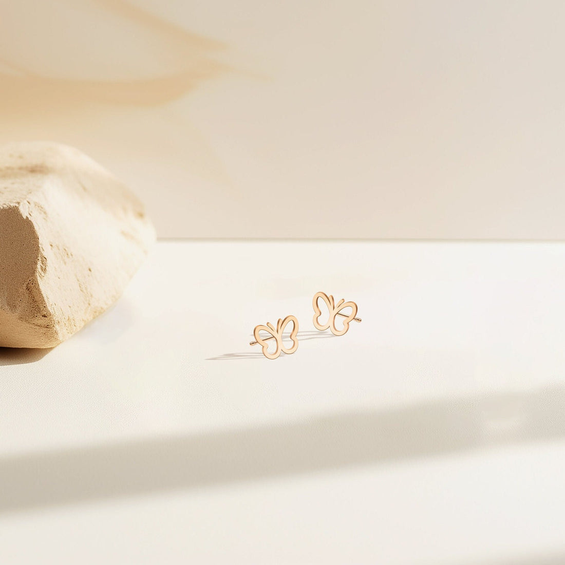 Butterfly Cutout Earrings Gold