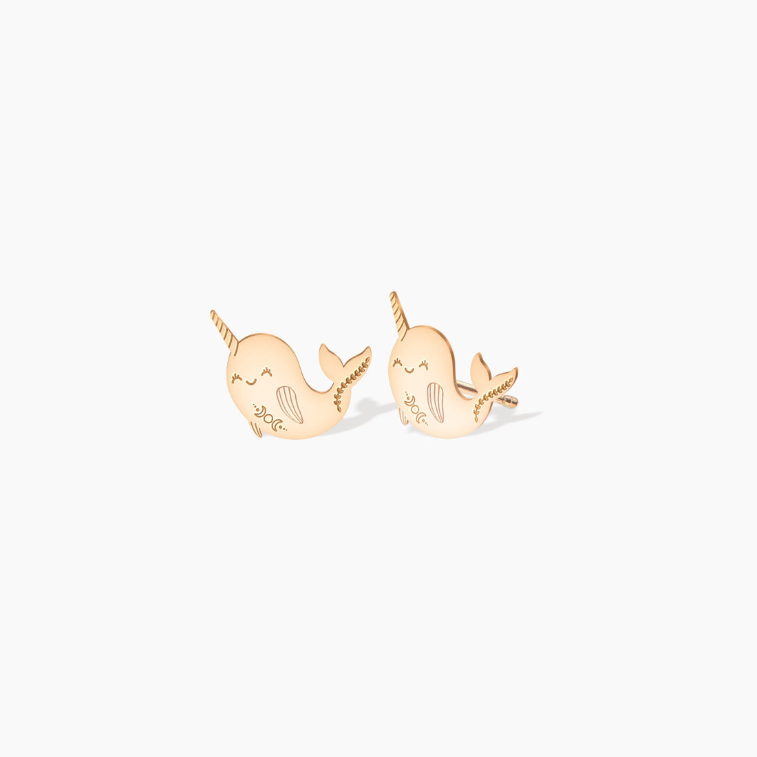 Happy Narwhal Stud Earrings