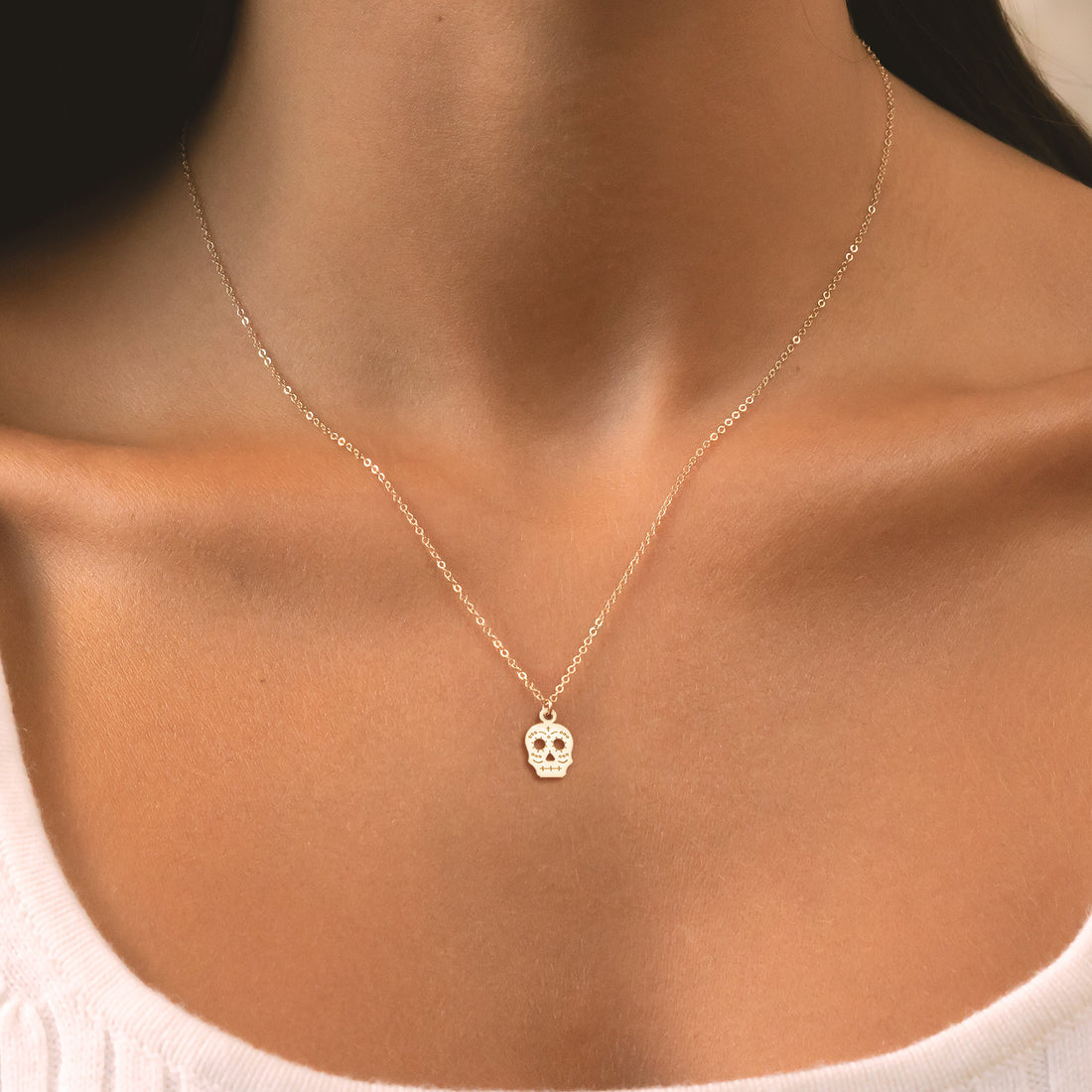 Sugar Skull Pendant Necklace