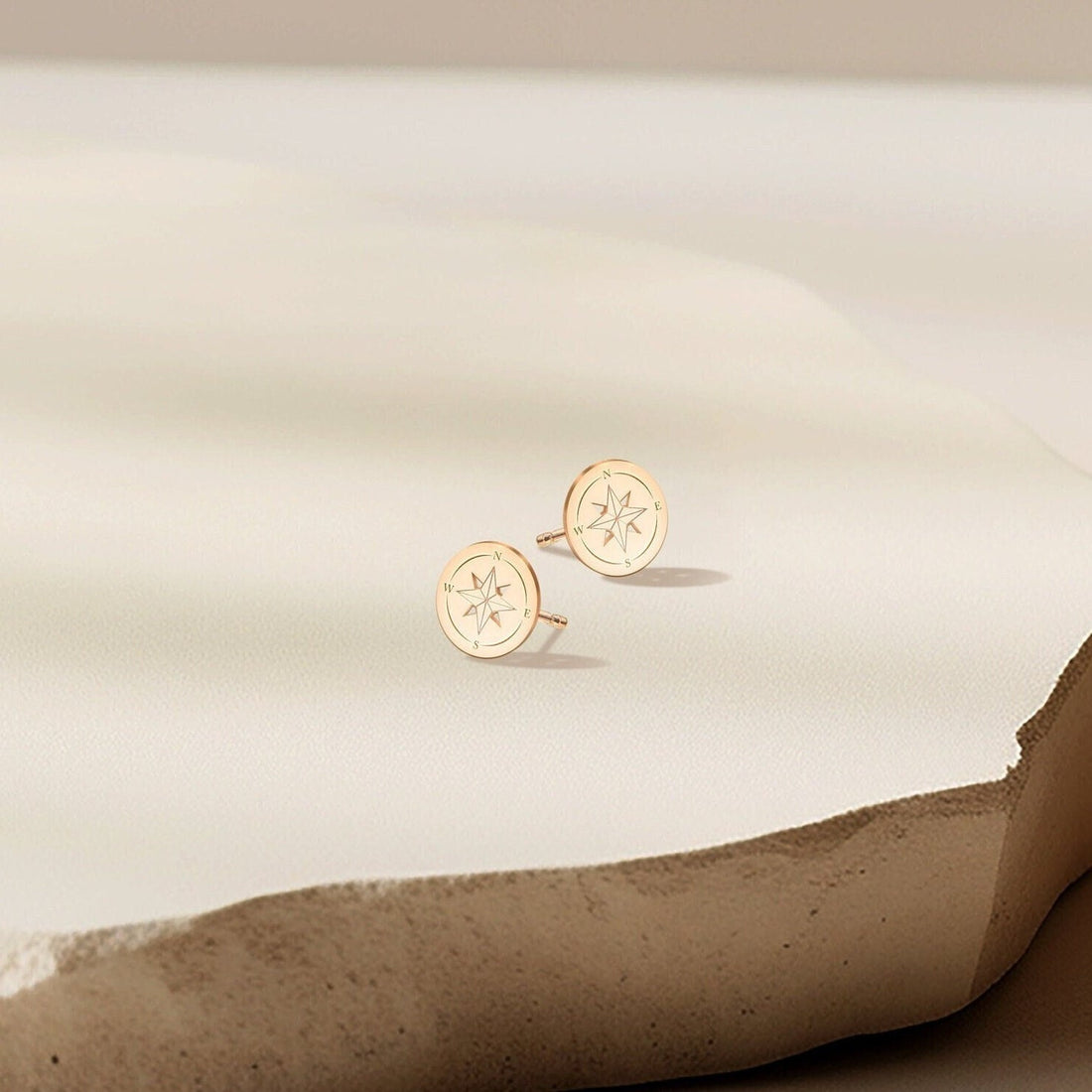 Gold Compass Stud
