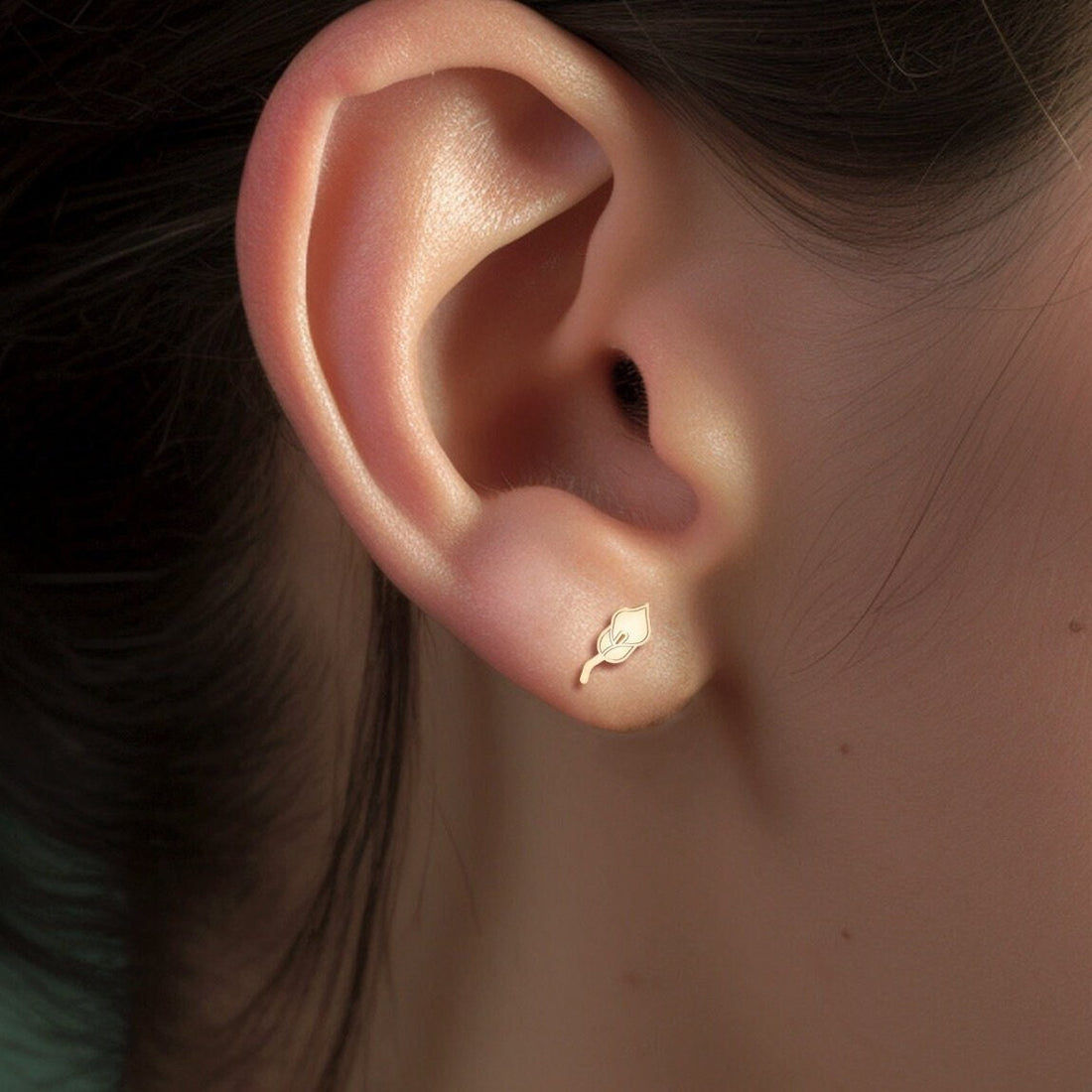 Orchid Flower Earrings Dainty