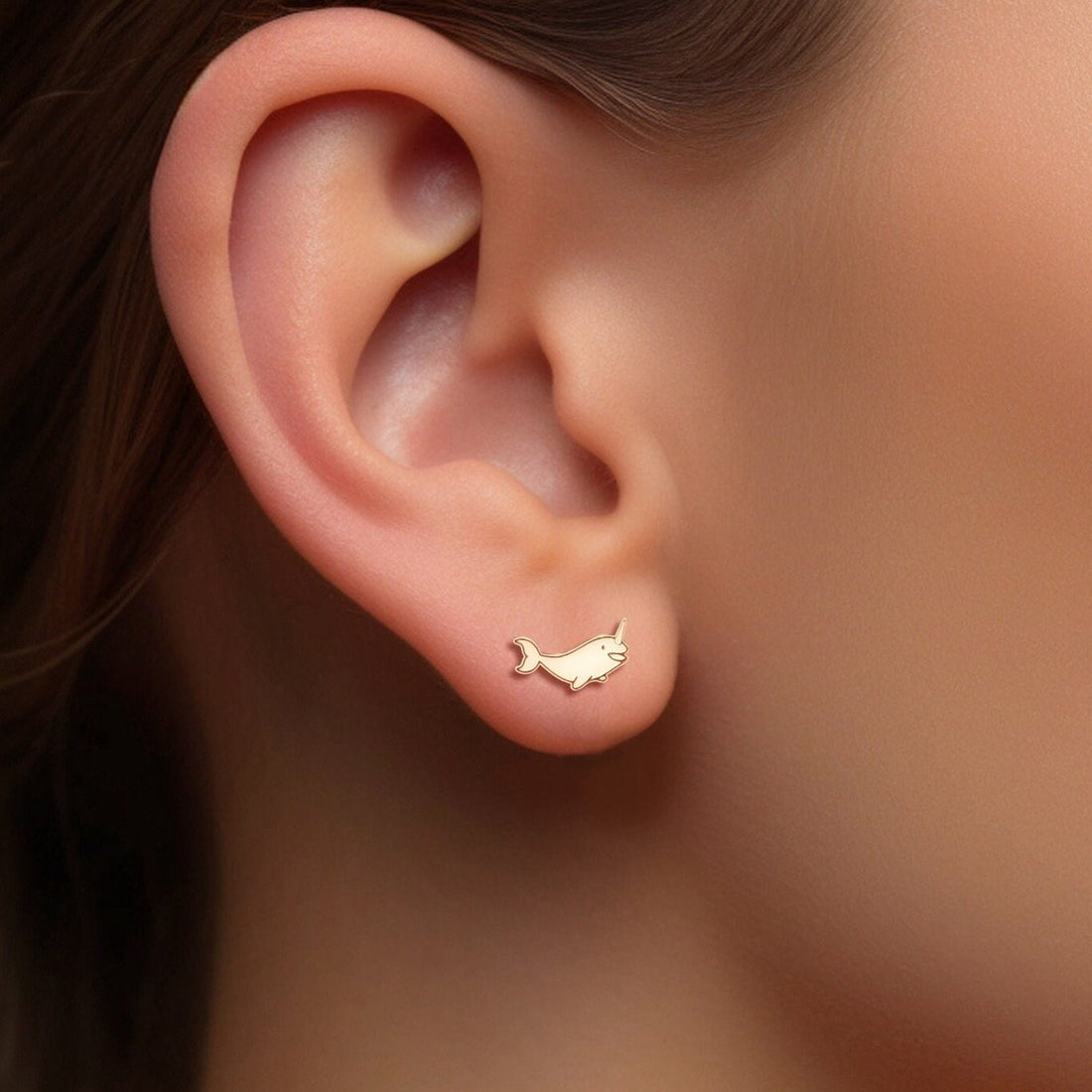 Tiny Narwhal Earrings
