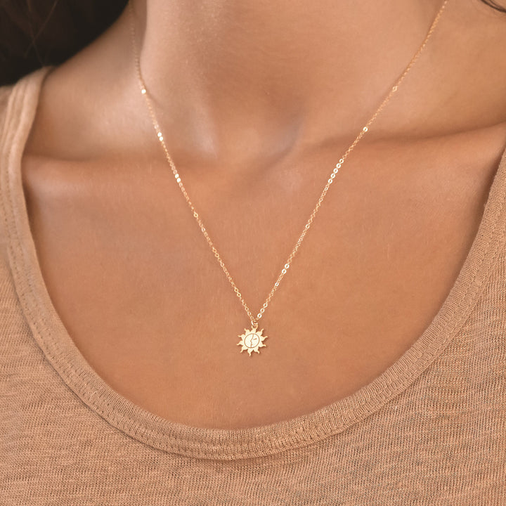 Dainty Moon/Sun Necklace
