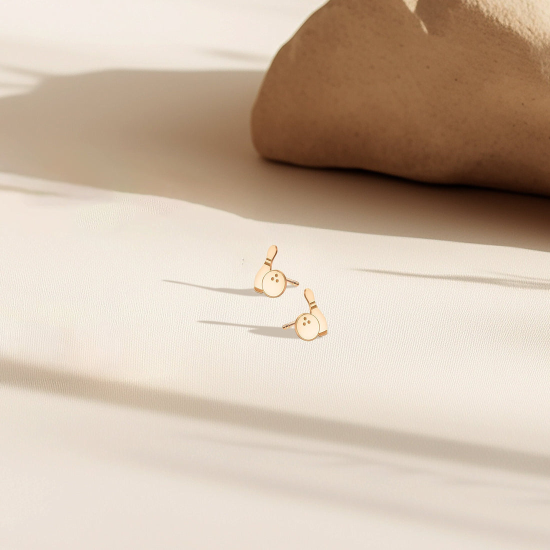 Bowling Pin Ball Stud Earrings