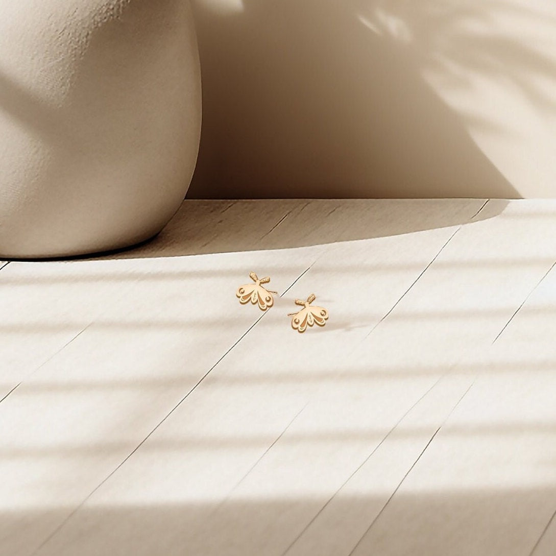 Moth Stud Earrings