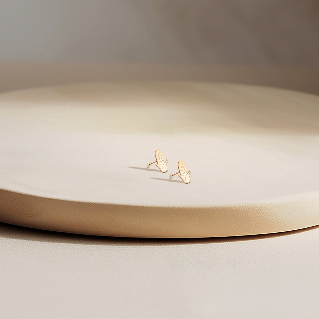 Corn Husk Stud Earrings