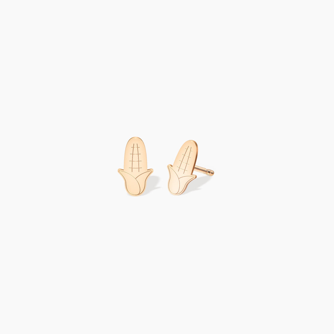 Corn Husk Stud Earrings