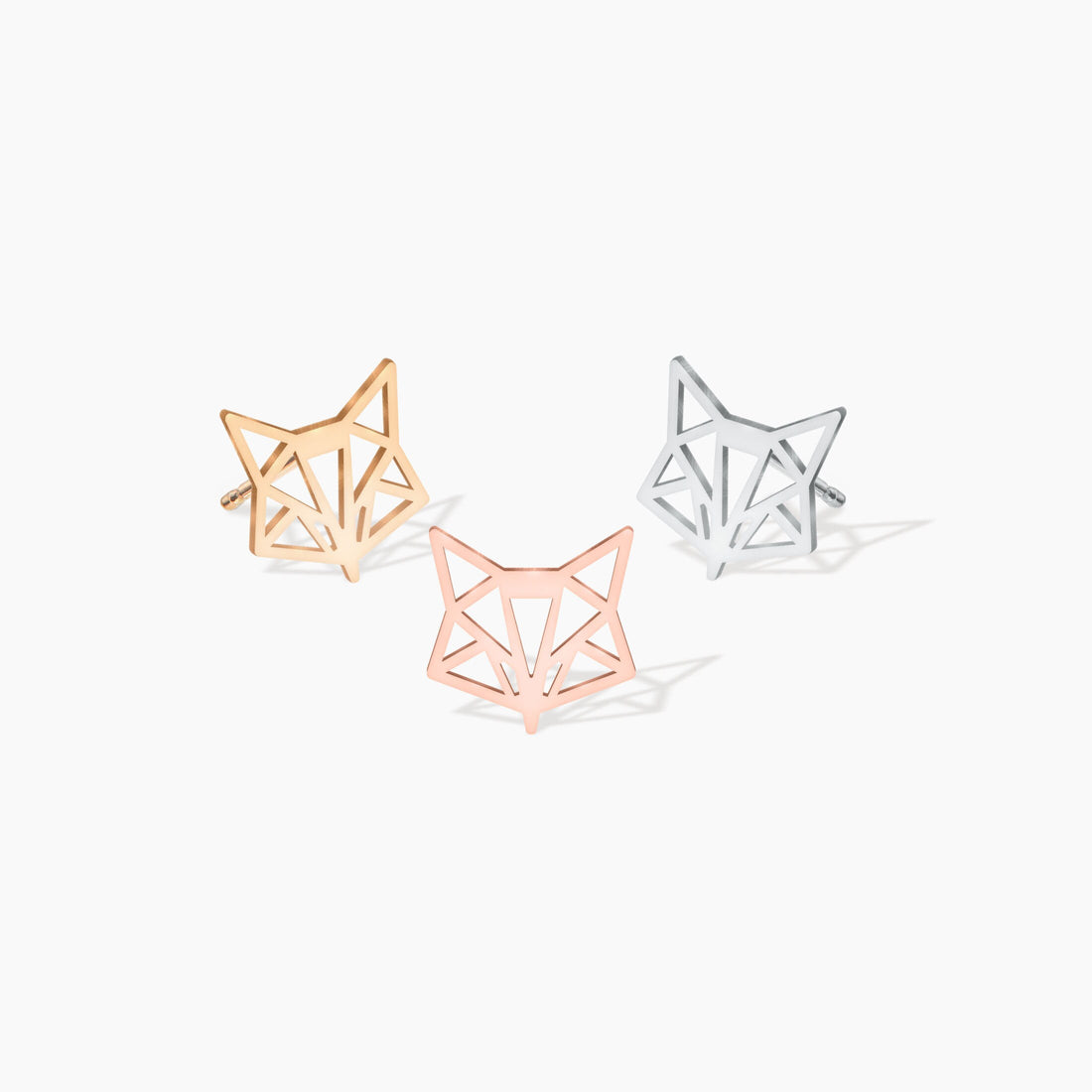 Fox Head Cutout Stud Earrings