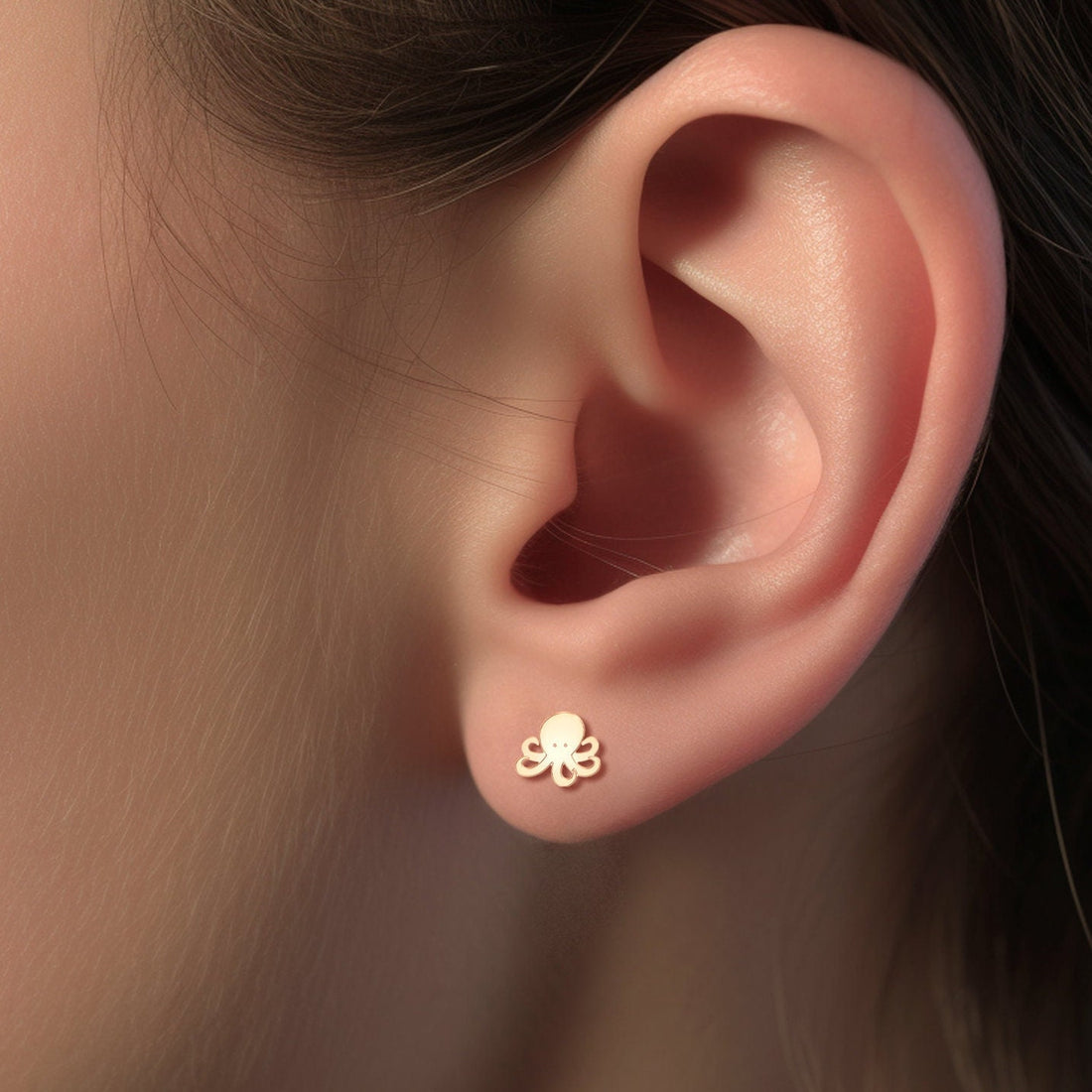 Charming Octopus Stud Earrings