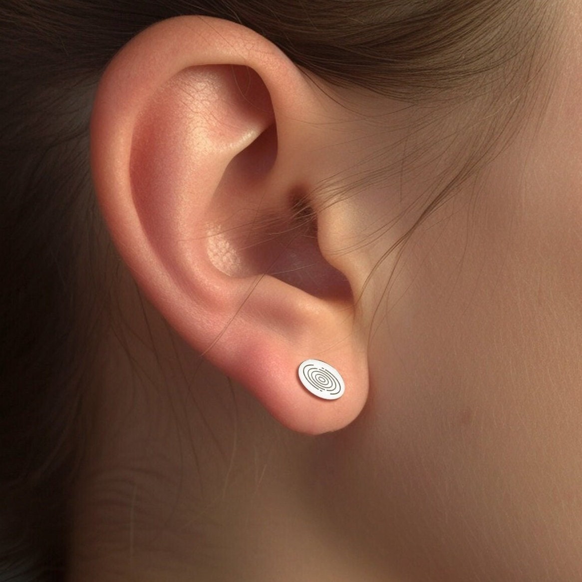 Galaxy Spiral Stud Earrings