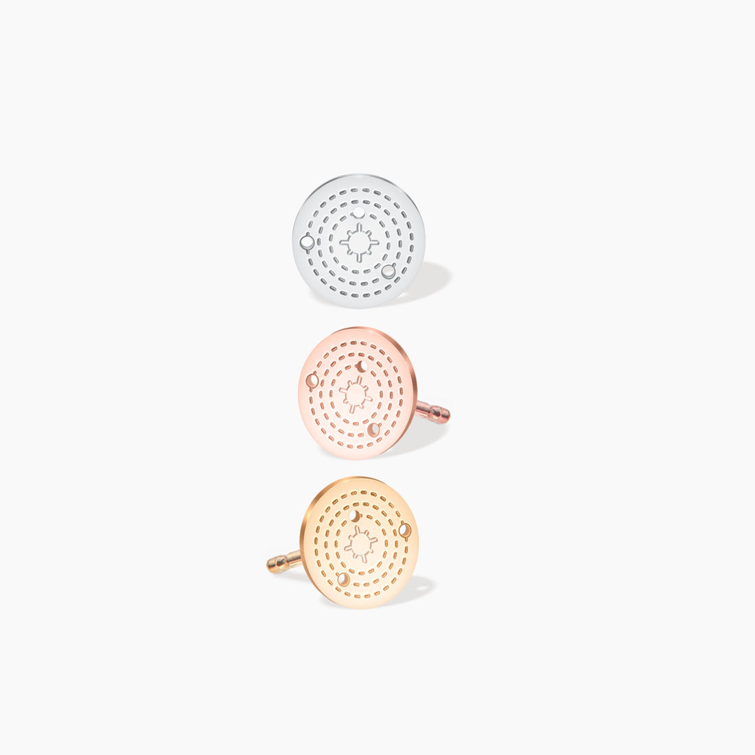 Space Solar System Charm Stud Earrings