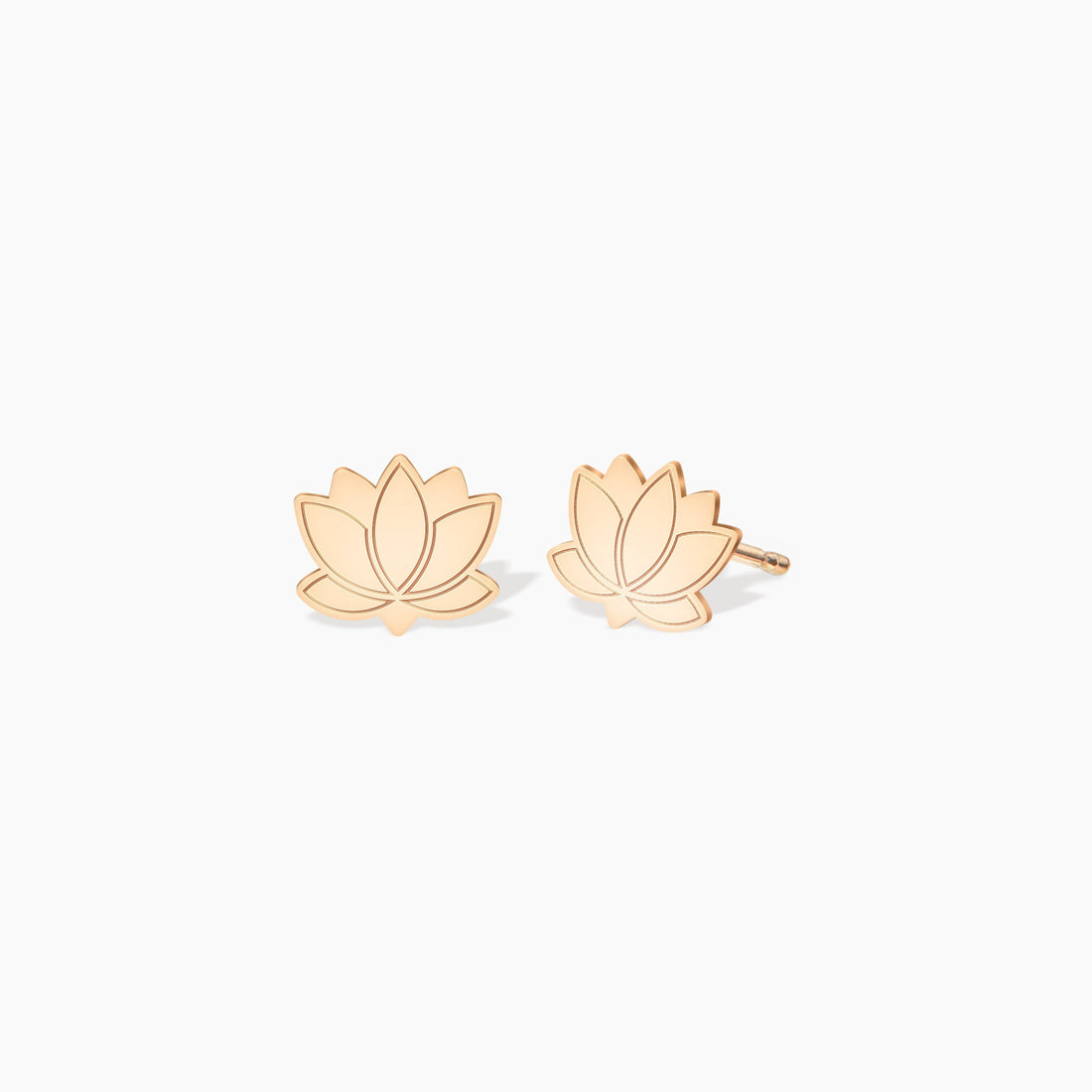 Lotus Flower Charm Stud Earrings