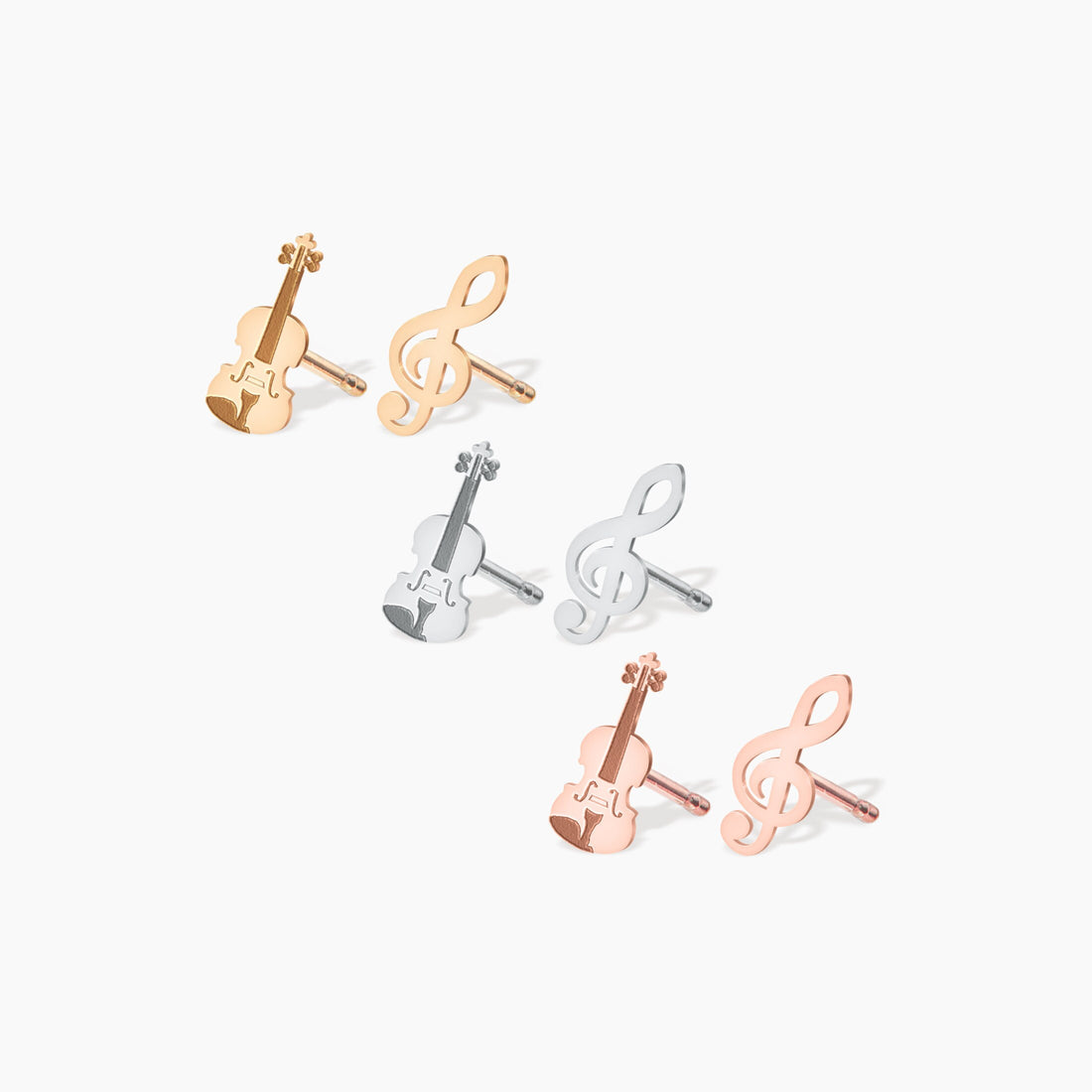 Violin Earrings Dainty