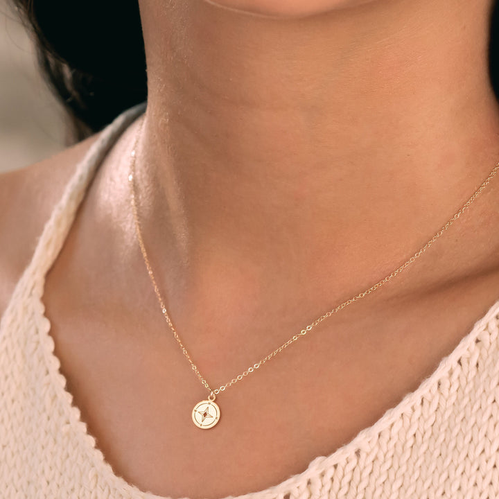 Dainty Compass Necklace