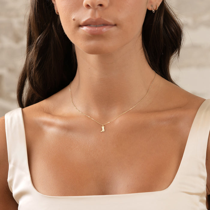 Cowboy Boot Charm Necklace