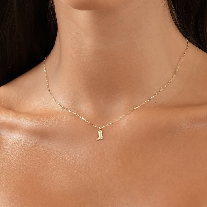 Dainty Cowboy Boot Necklace