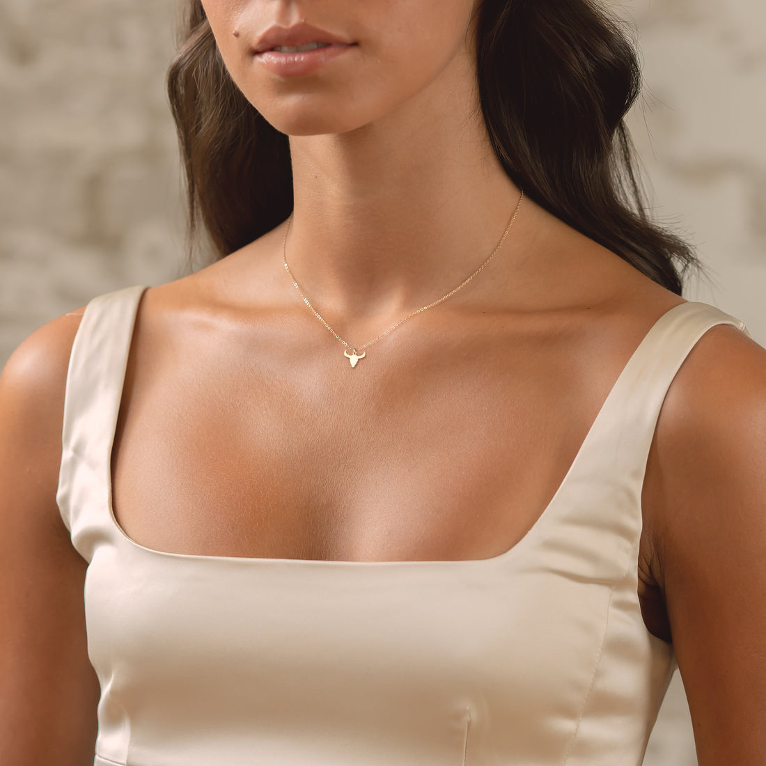 Cow Skull Pendant Necklace