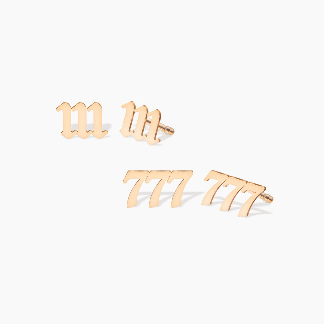 Angel Number Stud Earrings