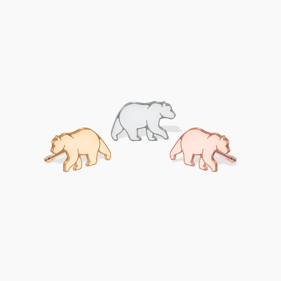 Bear Walking Stud Earrings