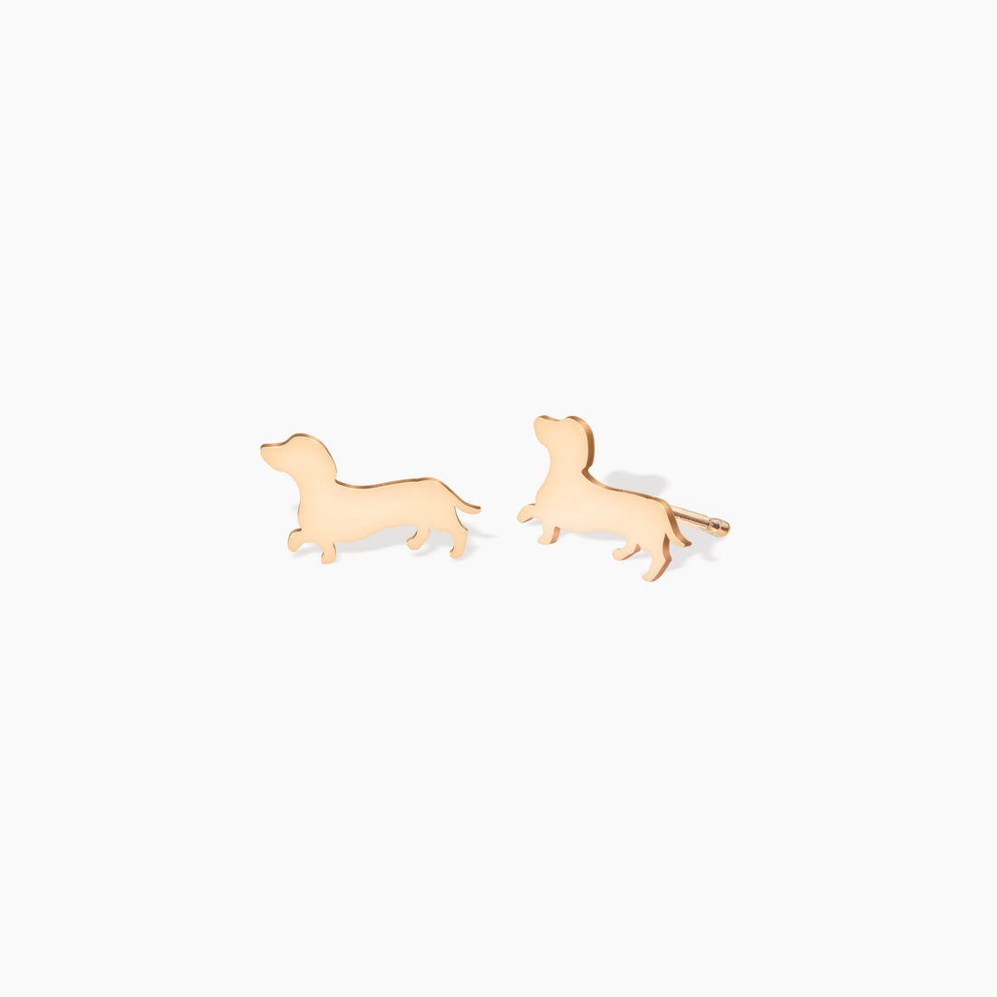 Animal Dachshund Charm Stud Earrings
