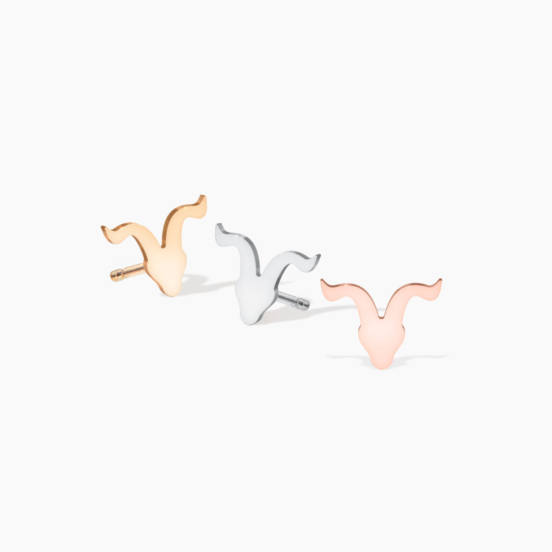 Goat Earrings Horn