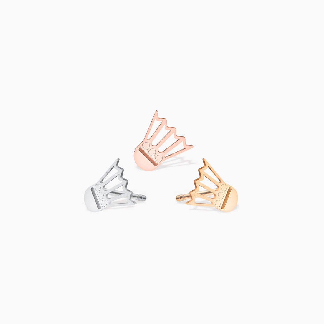 Badminton Shuttlecock Stud Earrings