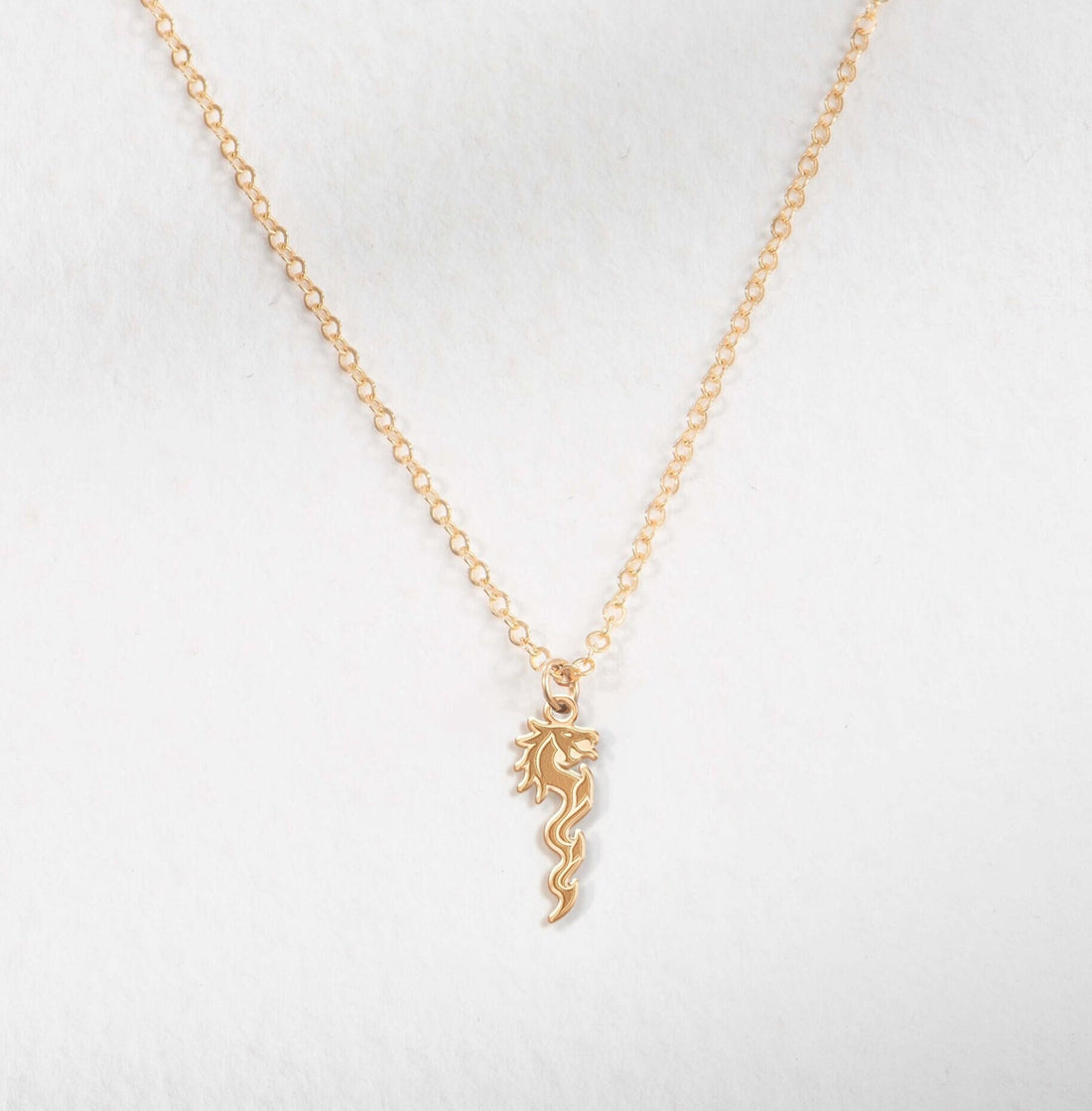 Dragon Staff Charm Necklace