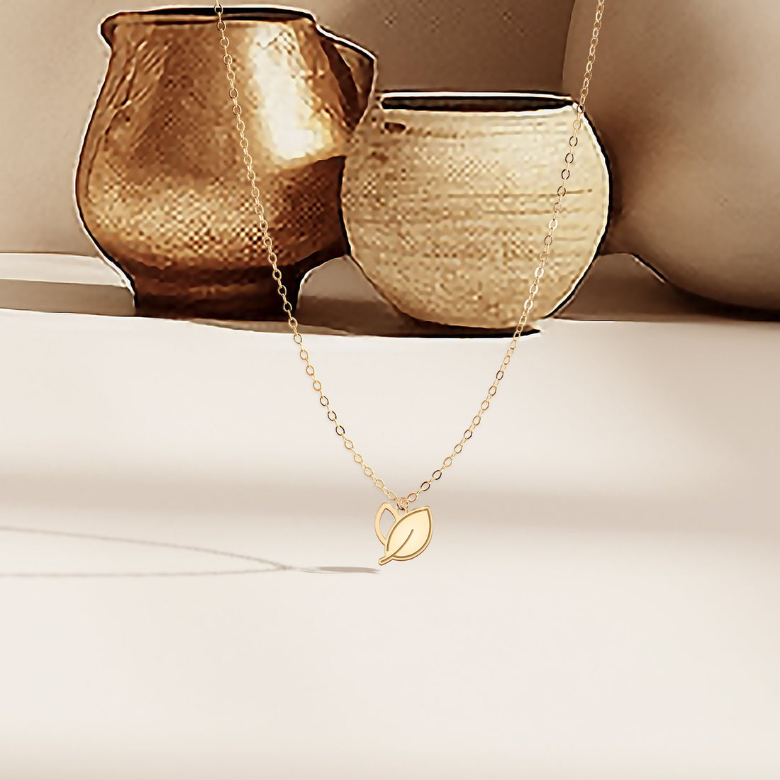 Leaf Necklace Dainty
