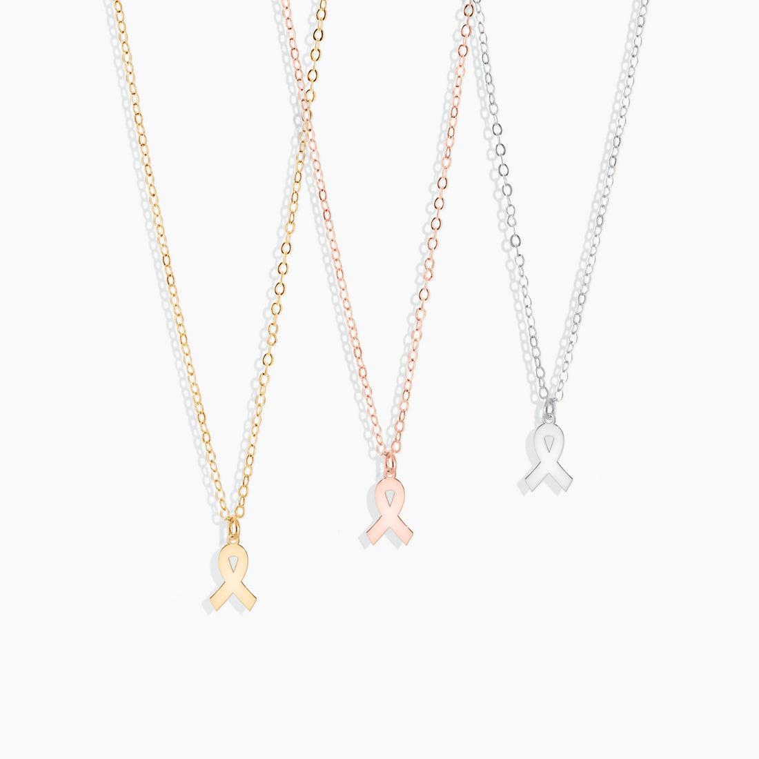 Cancer Ribbon Pendant Necklace