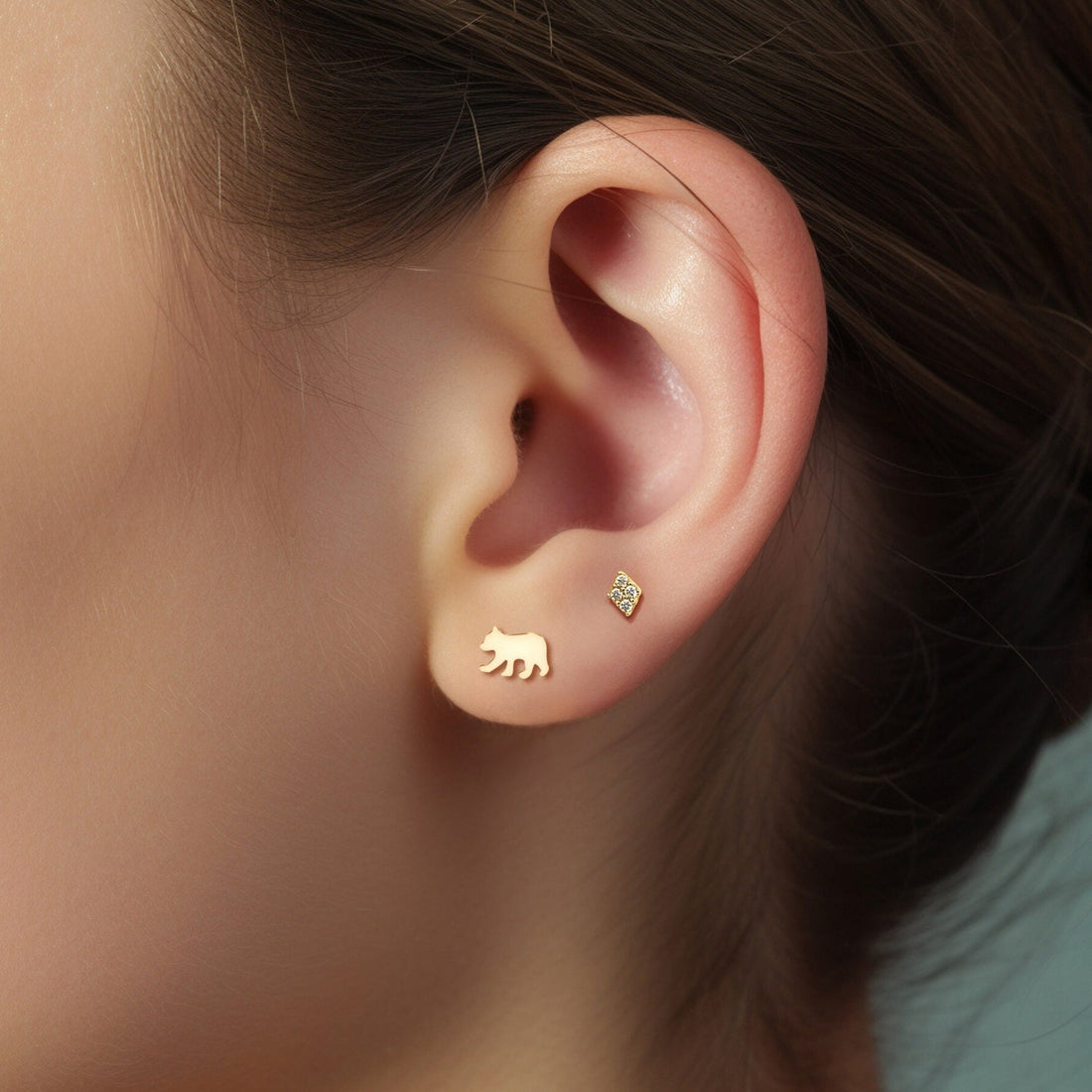 Bear Baby Stud Earrings
