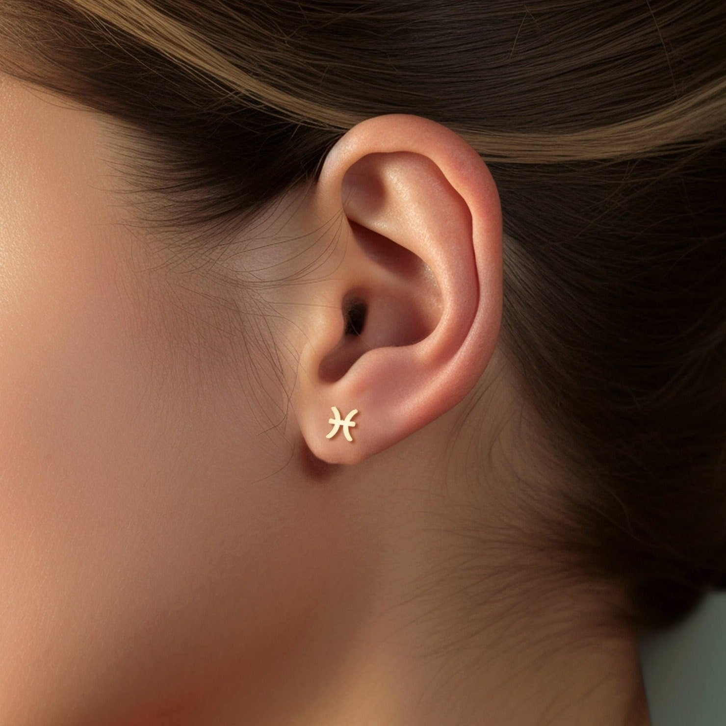 Pisces Zodiac Stud