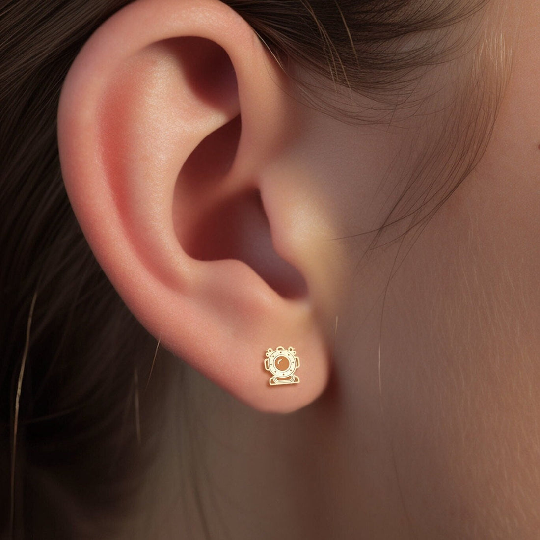 Scuba Diving Charm Stud Earrings